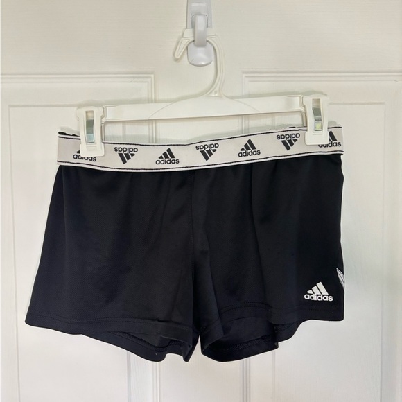 ADIDAS Women’s Shorts Size Small Fold Over Waistband Athleisure Soccer - Picture 1 of 4